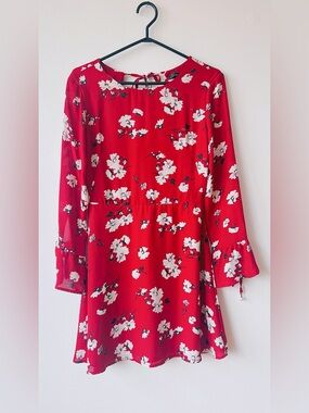 Dynamite Floral Red Dress size S